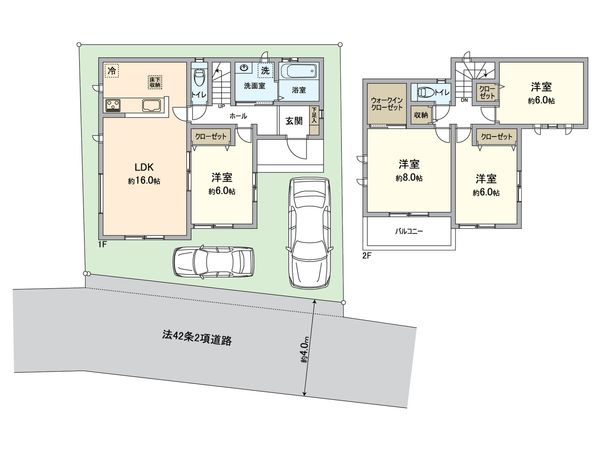 作草部町新築戸建 間取図(平面図) 作草部町新築戸建 間取図(平面図)