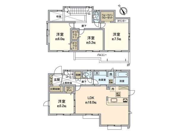 長沼原町新築戸建 間取図(平面図)