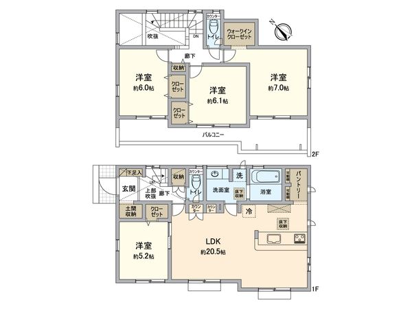 長沼町新築戸建 間取図(平面図)