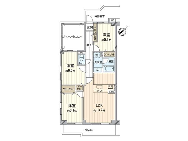 コスモ稲毛ロイヤルステージ 間取図(平面図) コスモ稲毛ロイヤルステージ 間取図(平面図)