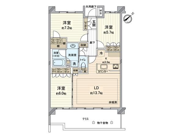 パークホームズ稲毛海岸 花椿 間取図(平面図)