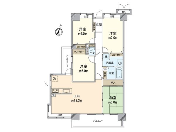 ラミーユ勝田台ハイライズ イーストヒル 間取図(平面図) 間取図(平面図)