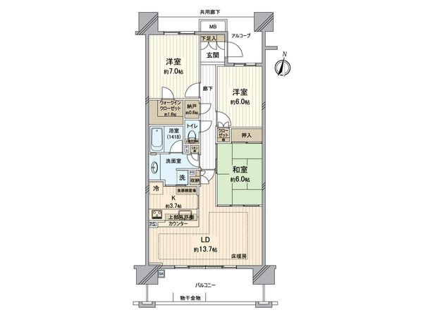 パークシティ稲毛の杜 間取図(平面図)