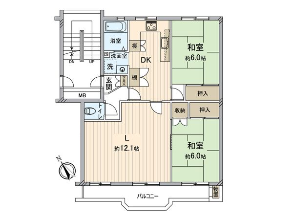 検見川ハイツ 2号棟 間取図(平面図) 検見川ハイツ 2号棟 間取図(平面図)