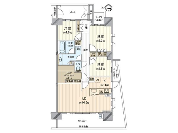 ウェリス稲毛 グロウブロック 間取図(平面図) ウェリス稲毛 グロウブロック 間取図(平面図)
