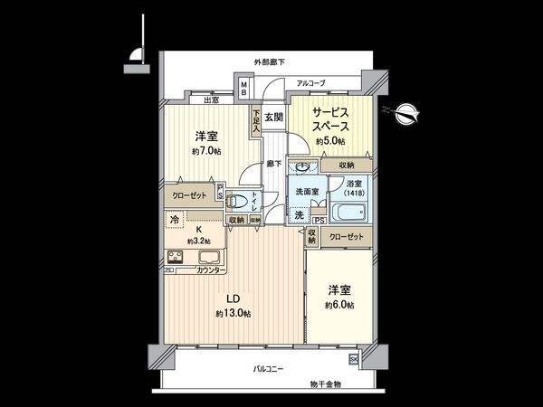 ウィズ西千葉 間取図(平面図)