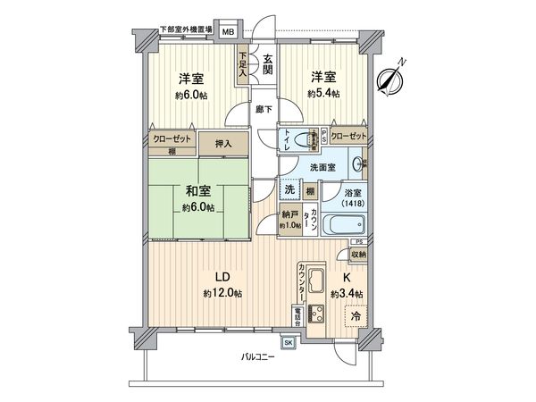 日神パレステージ西千葉 間取図(平面図)