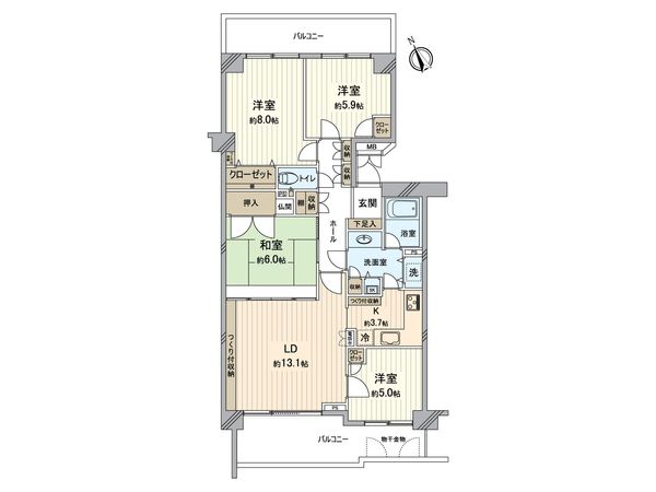 ヴィルフォーレ稲毛 3番館 間取図(平面図)