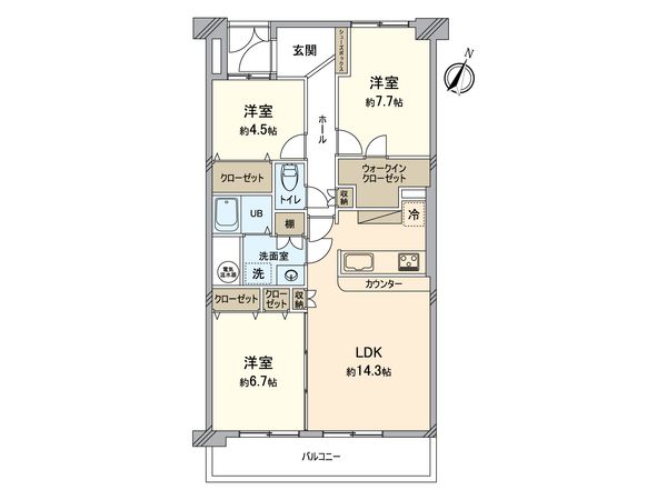 稲毛パークハウス B棟 間取図(平面図) 間取図(平面図)
