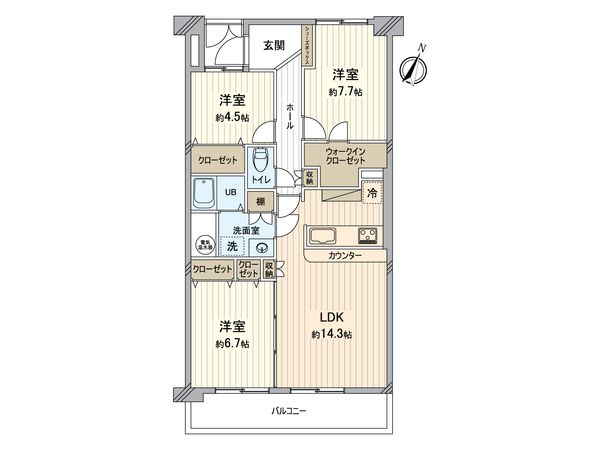 稲毛パークハウス B棟 間取図(平面図) 稲毛パークハウス B棟 間取図(平面図)