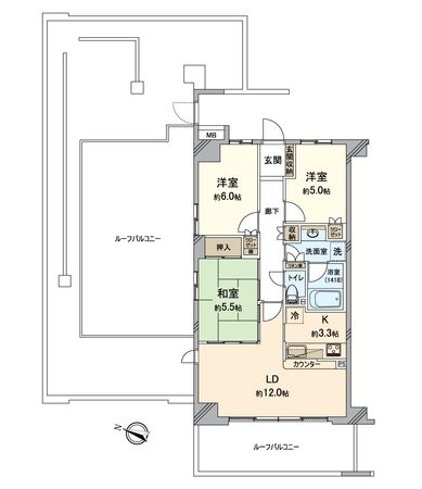 ライオンズクオーレ幕張マークスフォート 間取図(平面図) 間取図(平面図)