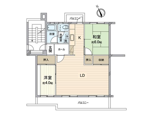 稲毛海岸3丁目団地 5号棟 間取図(平面図) 間取図(平面図)