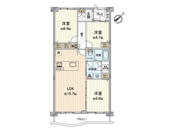 稲毛パークハウス A棟 間取図(平面図) 間取図(平面図)