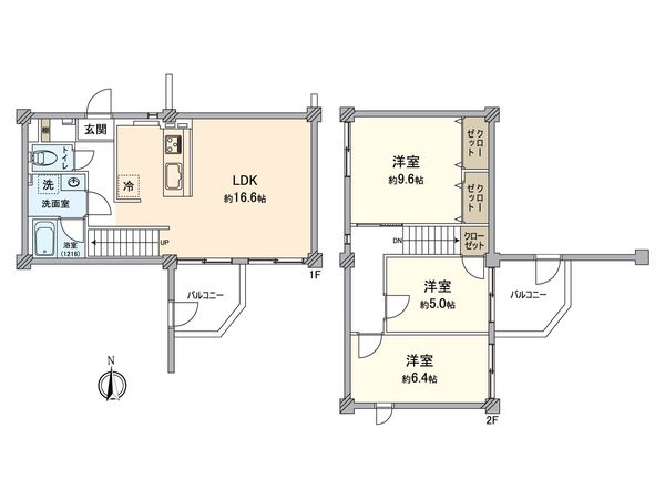 検見川パークマンション B号棟 間取図(平面図)