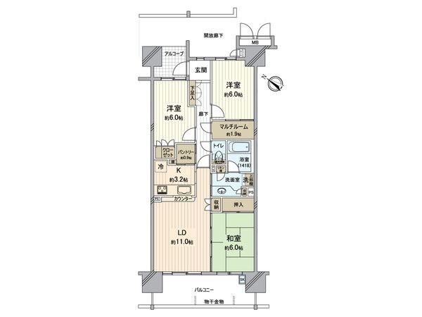 アイ・プレイス稲毛 セカンドコート 間取図(平面図) アイ・プレイス稲毛 セカンドコート 間取図(平面図)