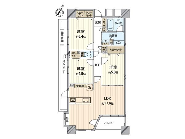 ライオンズステーションプラザ西千葉 間取図(平面図) ライオンズステーションプラザ西千葉 間取図(平面図)