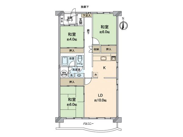稲毛パークハウス C棟 間取図(平面図)