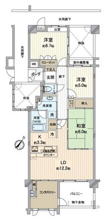 稲毛台ハウス 弐番館 間取図(平面図)