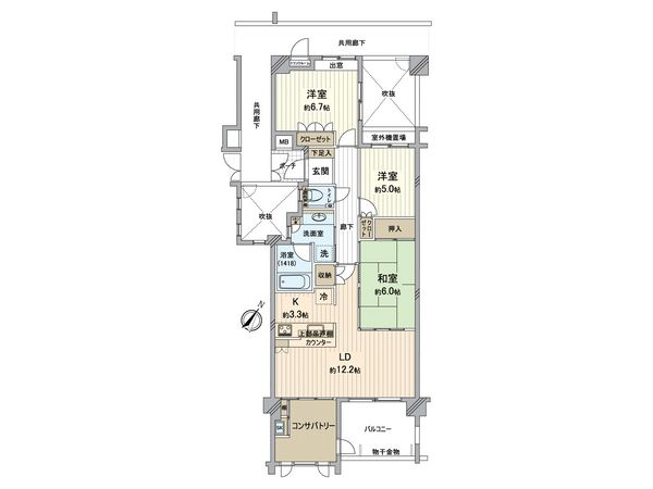 稲毛台ハウス 弐番館 間取図(平面図)