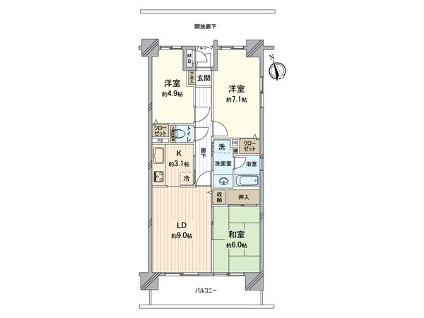 ラルゴ東松戸 間取図(平面図)