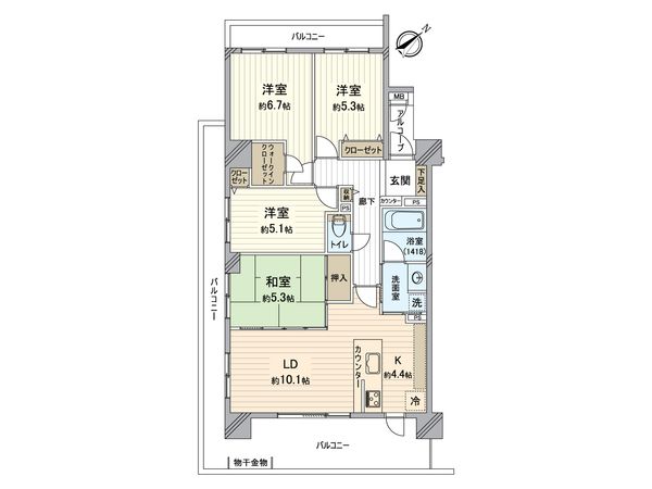 レクシオ千葉マリンゲート 間取図(平面図)