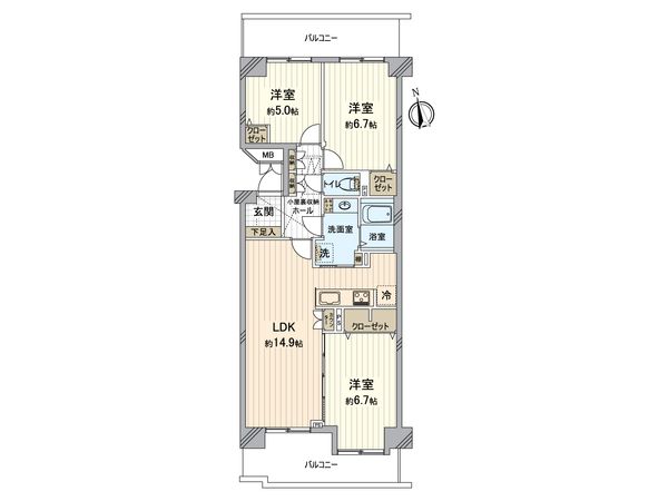 ヴィルフォーレ稲毛2番館 間取図