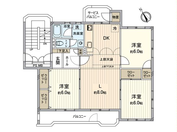 第二稲毛ハイツ 6棟 間取図(平面図) 第二稲毛ハイツ 6棟 間取図(平面図)