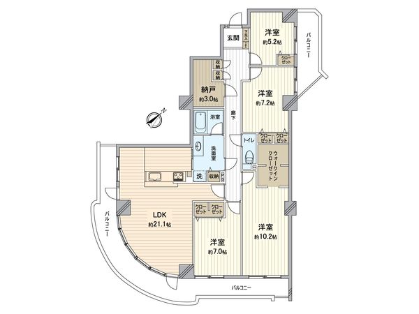 ガーデンプラザ新検見川 20番館 間取図(平面図) ガーデンプラザ新検見川 20番館 間取図(平面図)