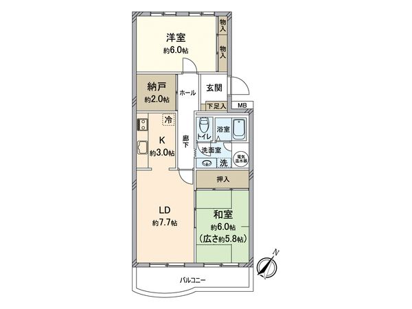 稲毛パークハウス G棟 間取図(平面図)