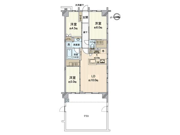 エクセレントシティ稲毛小仲台ガーデン 間取図(平面図) エクセレントシティ稲毛小仲台ガーデン 間取図(平面図)