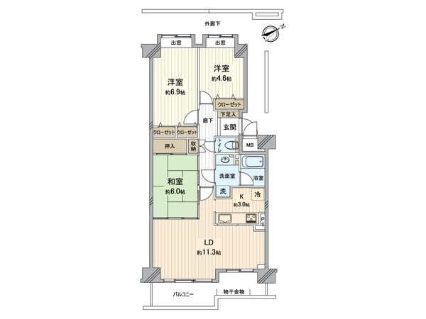 ハイホーム稲毛チェリーヒルズ 間取図(平面図) ハイホーム稲毛チェリーヒルズ 間取図(平面図)
