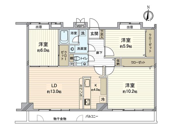 アインズコート稲毛 間取図(平面図) アインズコート稲毛 間取図(平面図)