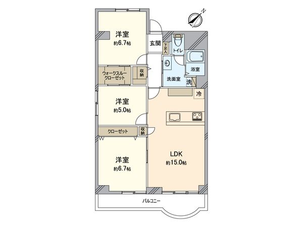 稲毛ファミールハイツ 1号棟 間取図(平面図) 間取図(平面図)