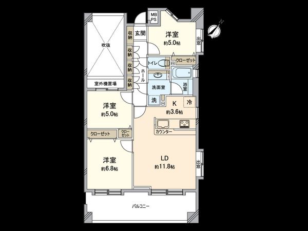 ライオンズステーションプラザ西千葉 間取図(平面図) ライオンズステーションプラザ西千葉 間取図(平面図)