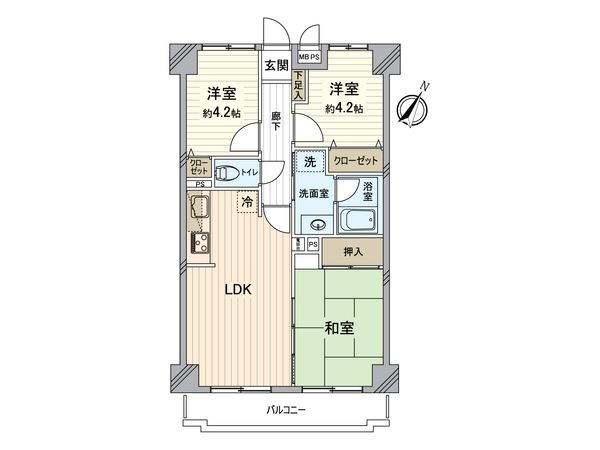 ライオンズマンション稲毛第2 間取図(平面図) ライオンズマンション稲毛第2 間取図(平面図)
