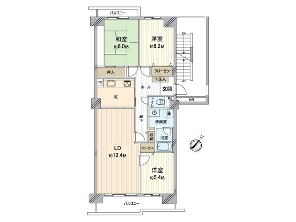 京成サンコーポ稲毛 壱号棟 間取図(平面図) 京成サンコーポ稲毛 壱号棟 間取図(平面図)
