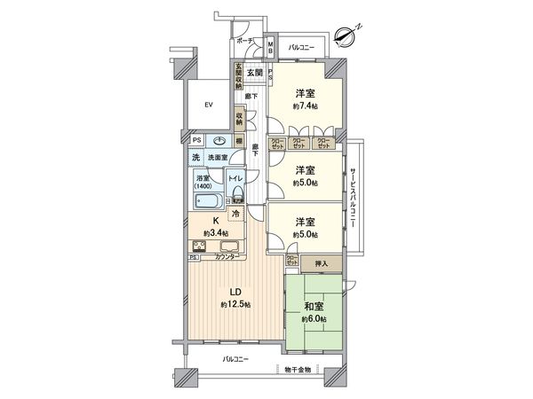 エステシティ海浜幕張 五番館 間取図(平面図) エステシティ海浜幕張 五番館 間取図(平面図)