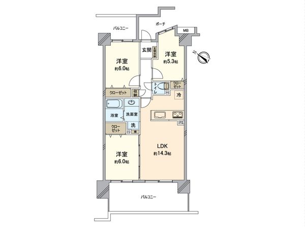 アクアフォレスタ・ルネ稲毛 フォレスタ棟 間取図(平面図) アクアフォレスタ・ルネ稲毛 フォレスタ棟 間取図(平面図)