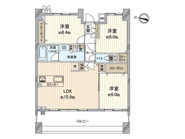 D’グランセ稲毛 間取図(平面図) D’グランセ稲毛 間取図(平面図)