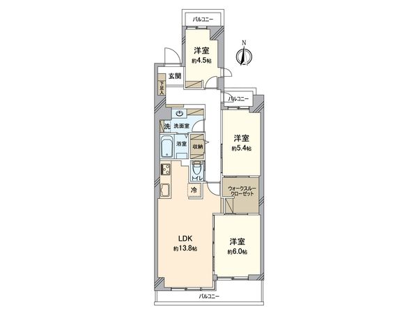 稲毛スカイタウン ふれあいの街1号館A棟 間取図(平面図) 稲毛スカイタウン ふれあいの街1号館A棟 間取図(平面図)