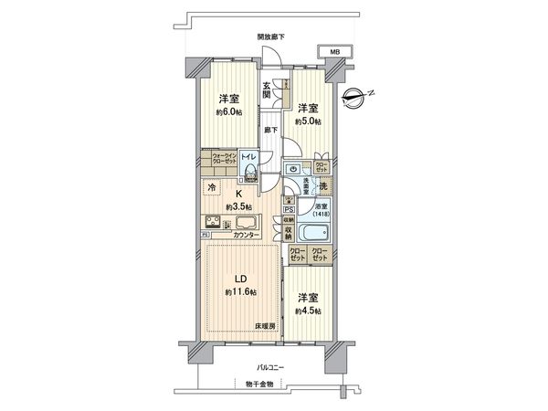 ルネ稲毛海岸グランマークス 間取図(平面図) ルネ稲毛海岸グランマークス 間取図(平面図)