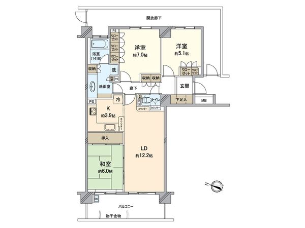 パーク・ハイム稲毛 間取図(平面図)