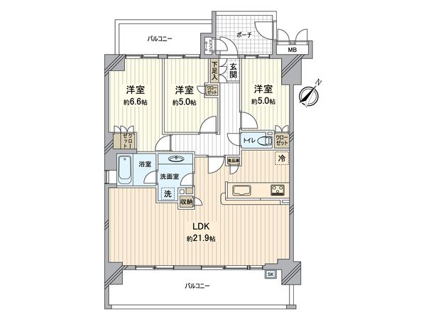 アイ・プレイス稲毛 サードコート 間取図(平面図) 間取図(平面図)