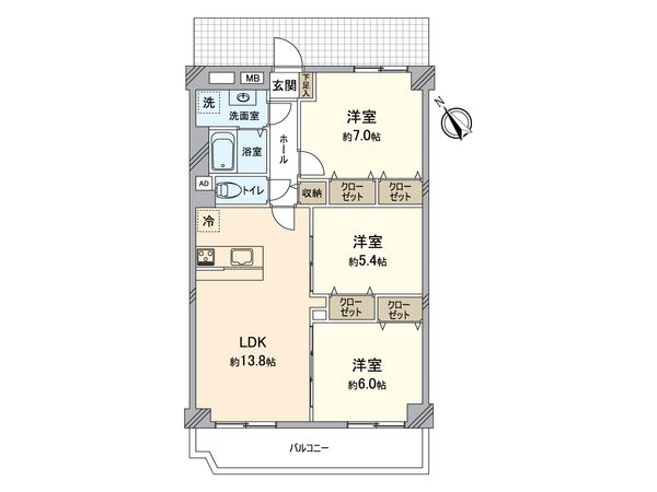 シャルム稲毛 間取図(平面図) シャルム稲毛 間取図(平面図)