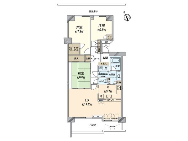ヴィルフォーレ稲毛 3番館 間取図(平面図) ヴィルフォーレ稲毛 3番館 間取図(平面図)