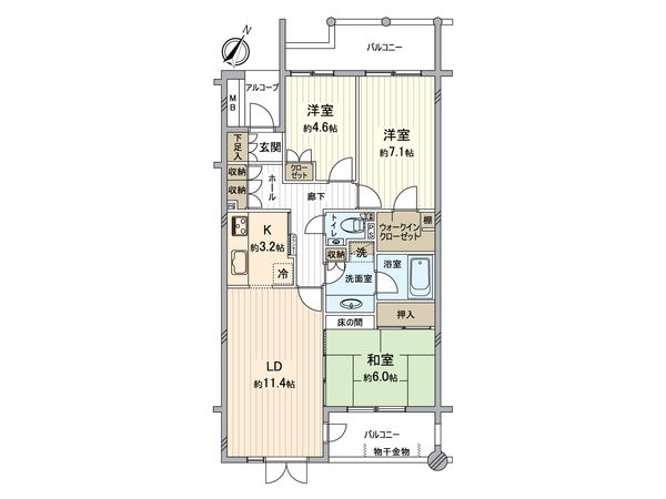 パティオス16番街 間取図(平面図)
