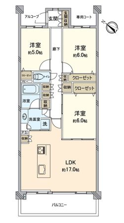 パーク・ホームズ稲毛 間取図(平面図) パーク・ホームズ稲毛 間取図(平面図)
