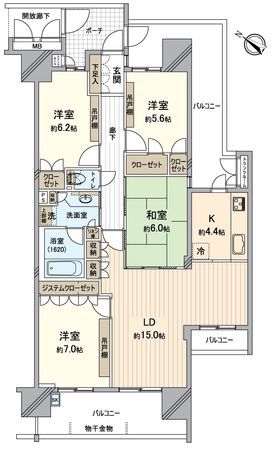 アイ・プレイス稲毛 ファーストコート 間取図(平面図)