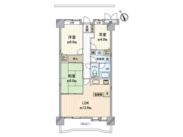 ダイアパレス稲毛緑園都市 B工区 間取図(平面図) ダイアパレス稲毛緑園都市 B工区 間取図(平面図)
