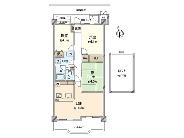 ダイアパレス稲毛緑園都市 A工区 間取図(平面図) ダイアパレス稲毛緑園都市 A工区 間取図(平面図)